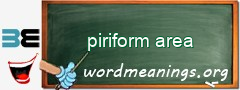 WordMeaning blackboard for piriform area
